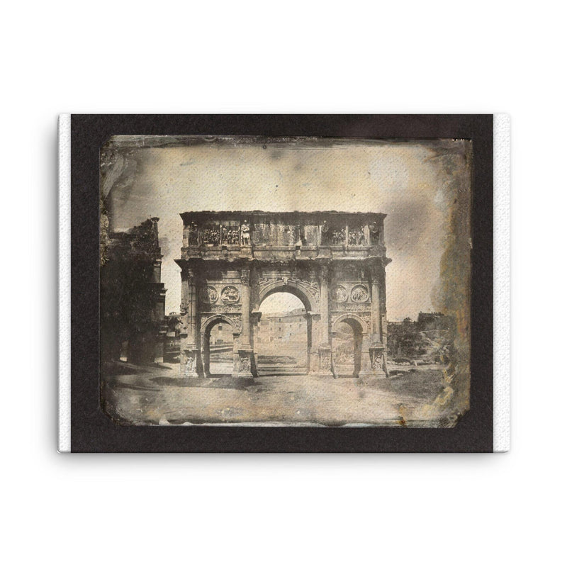 Arch of Constantine in Rome by Joseph Philibert Girault de Prangey, 1842 canvas print on a plain backdrop in size 18