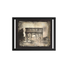 Arch of Constantine in Rome by Joseph Philibert Girault de Prangey, 1842 framed print on a plain backdrop in size 12"x16".