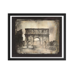 Arch of Constantine in Rome by Joseph Philibert Girault de Prangey, 1842 framed print on a plain backdrop in size 16"x20".