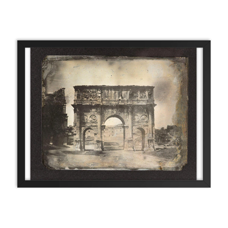 Arch of Constantine in Rome by Joseph Philibert Girault de Prangey, 1842 framed print on a plain backdrop in size 18