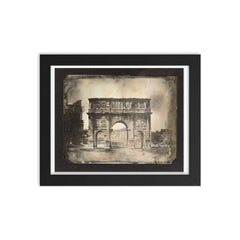 Arch of Constantine in Rome by Joseph Philibert Girault de Prangey, 1842 framed print on a plain backdrop in size 8"x10".
