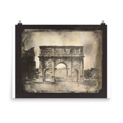 Arch of Constantine in Rome by Joseph Philibert Girault de Prangey, 1842 poster on a plain backdrop in size 8"x10".