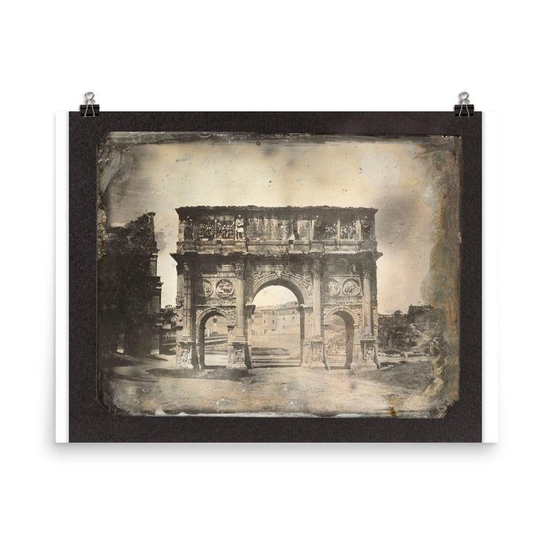 Arch of Constantine in Rome by Joseph Philibert Girault de Prangey, 1842 poster on a plain backdrop in size 8