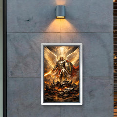 Archangel Michael over shattered infernal armor poster 2