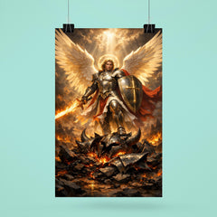 Archangel Michael over shattered infernal armor poster 6