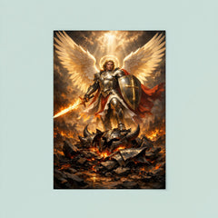 Archangel Michael over shattered infernal armor poster 8