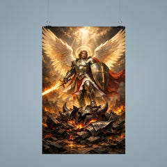 Archangel Michael over shattered infernal armor poster 9