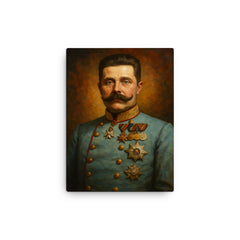 Archduke Franz Ferdinand canvas print on a plain backdrop in size 12"x16".