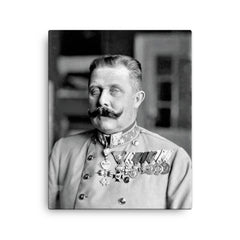 Archduke Franz Ferdinand canvas print on a plain backdrop in size 16"x20".