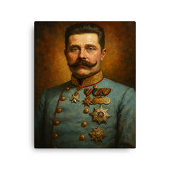 Archduke Franz Ferdinand canvas print on a plain backdrop in size 16"x20".
