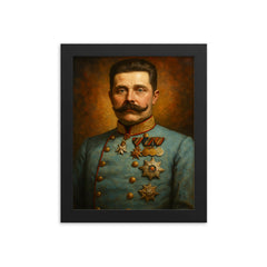 Archduke Franz Ferdinand framed print on a plain backdrop in size 8"x10".