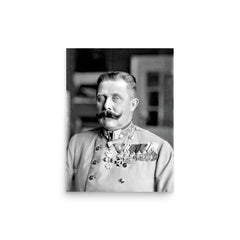 Archduke Franz Ferdinand poster on a plain backdrop in size 12"x16".