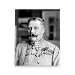 Archduke Franz Ferdinand poster on a plain backdrop in size 16"x20".