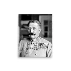 Archduke Franz Ferdinand poster on a plain backdrop in size 8"x10".