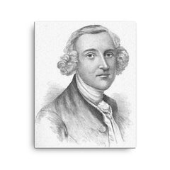 Archibald Cary canvas print on a plain backdrop in size 16"x20".