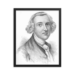 Archibald Cary framed print on a plain backdrop in size 16"x20".