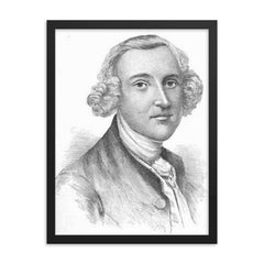 Archibald Cary framed print on a plain backdrop in size 18"x24".