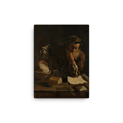 Archimedes canvas print on a plain backdrop in size 12"x16".