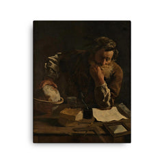 Archimedes canvas print on a plain backdrop in size 16"x20".