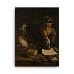 Archimedes canvas print on a plain backdrop in size 18"x24".
