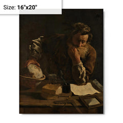 Archimedes metal print on a plain backdrop in size 16"x20".