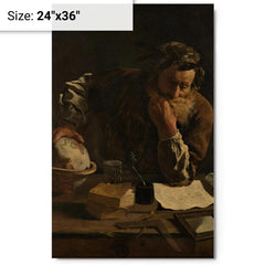 Archimedes metal print on a plain backdrop in size 24"x36".