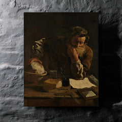 Archimedes metal print mockup