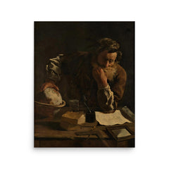 Archimedes poster on a plain backdrop in size 16"x20".