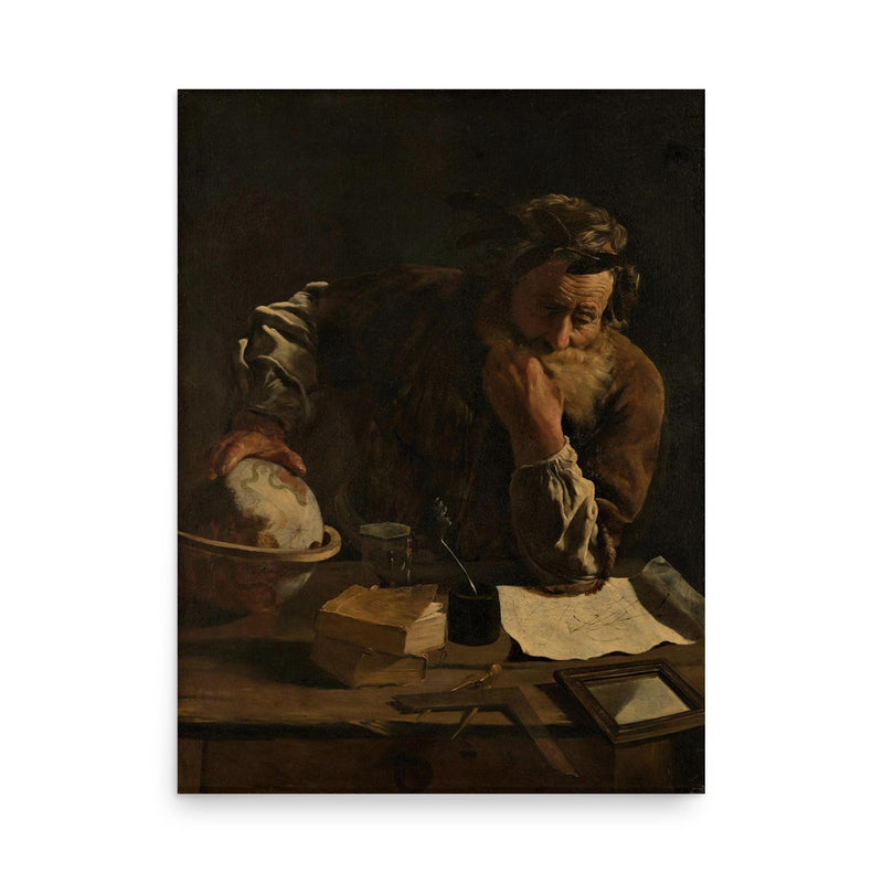 Archimedes poster on a plain backdrop in size 18