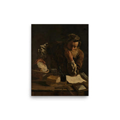 Archimedes poster on a plain backdrop in size 8"x10".