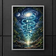 Arecibo message spiraling through jungle night poster 5