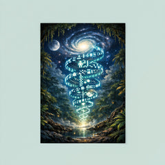 Arecibo message spiraling through jungle night poster 8