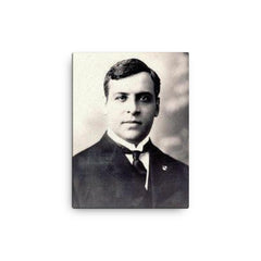 Aristides de Sousa Mendes canvas print on a plain backdrop in size 12"x16".