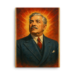 Aristides de Sousa Mendes canvas print on a plain backdrop in size 18"x24".
