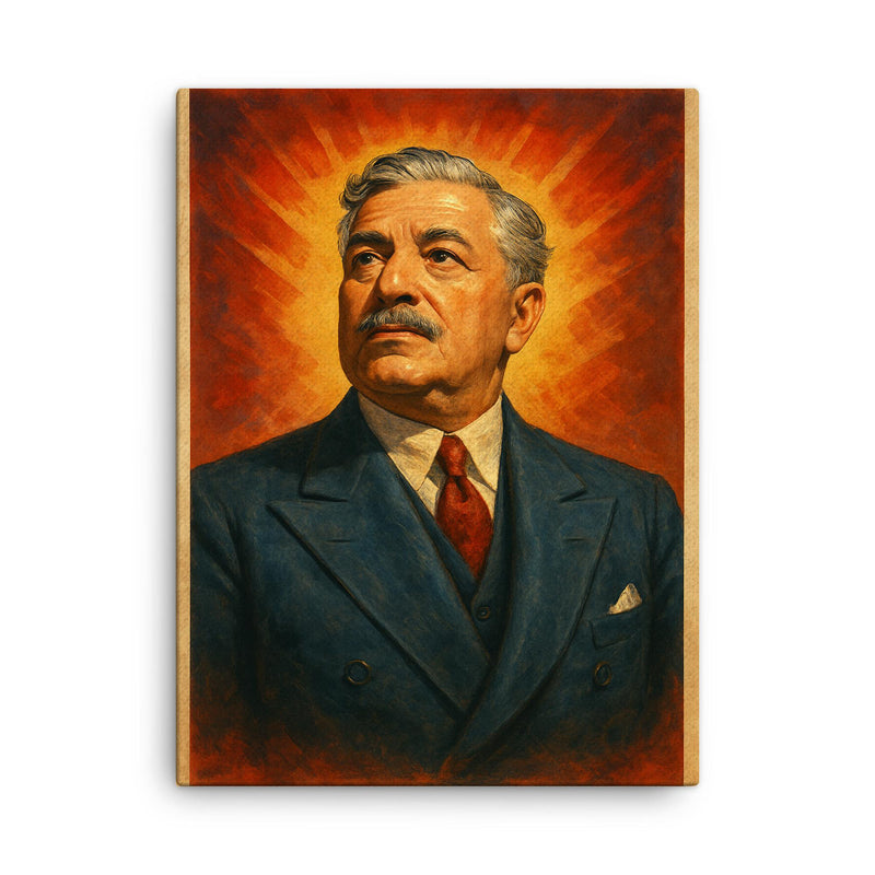 Aristides de Sousa Mendes canvas print on a plain backdrop in size 18