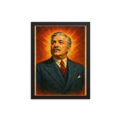 Aristides de Sousa Mendes framed print on a plain backdrop in size 12"x16".