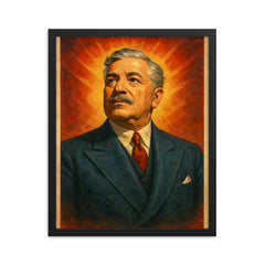 Aristides de Sousa Mendes framed print on a plain backdrop in size 16"x20".