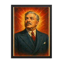 Aristides de Sousa Mendes framed print on a plain backdrop in size 18"x24".