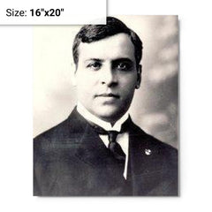 Aristides de Sousa Mendes metal print on a plain backdrop in size 16"x20".