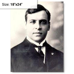 Aristides de Sousa Mendes metal print on a plain backdrop in size 18"x24".