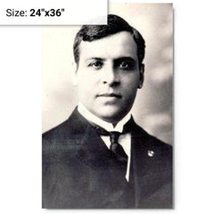 Aristides de Sousa Mendes metal print on a plain backdrop in size 24"x36".