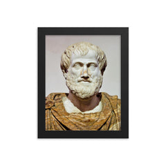 Aristotle framed print on a plain backdrop in size 8"x10".