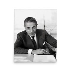 Aristotle Onassis poster on a plain backdrop in size 16"x20".