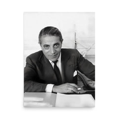 Aristotle Onassis poster on a plain backdrop in size 18"x24".