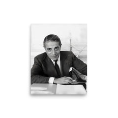 Aristotle Onassis poster on a plain backdrop in size 8"x10".