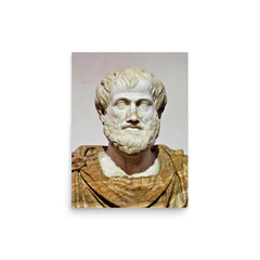 Aristotle poster on a plain backdrop in size 12"x16".