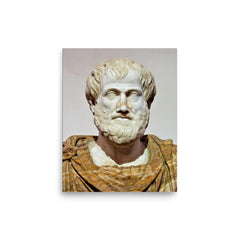 Aristotle poster on a plain backdrop in size 8"x10".