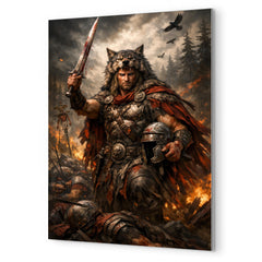 Arminius after Teutoburg ambush metal print mockup