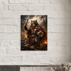 Arminius after Teutoburg ambush metal print mockup