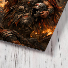 Arminius after Teutoburg ambush metal print mockup